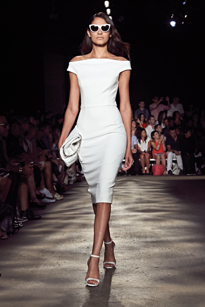 model walks runway at Christian Siriano fashion show Mercedes Benz Fashion Week Spring 2015