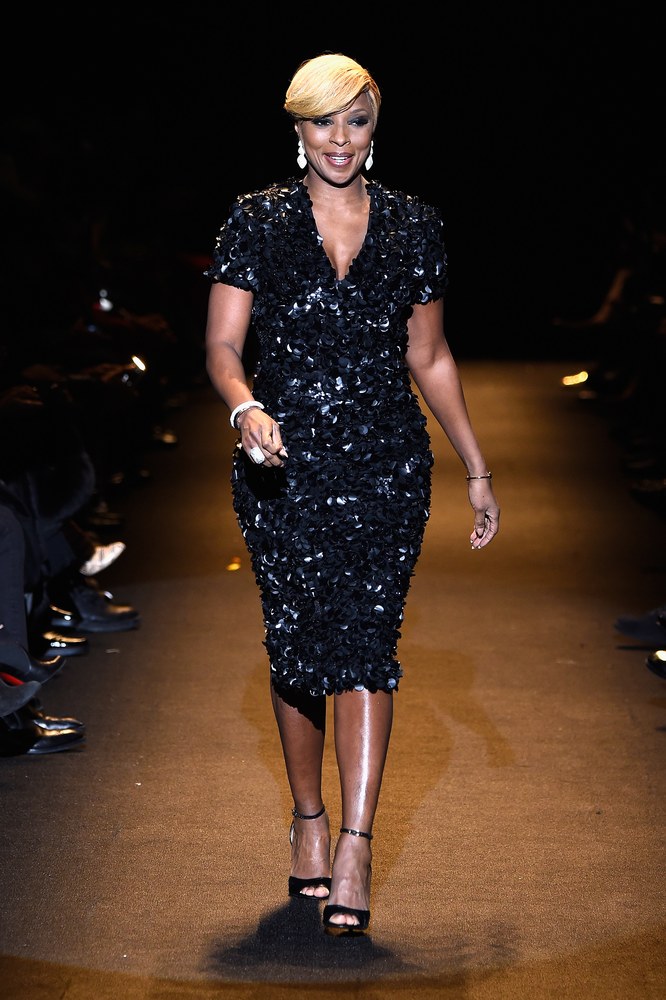 Queen of the Runway models walk the runway at Naomi Campbell's Fashion for Relief Show Mary J. Blige