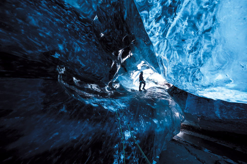 ice cave in Vatnajokull, Iceland