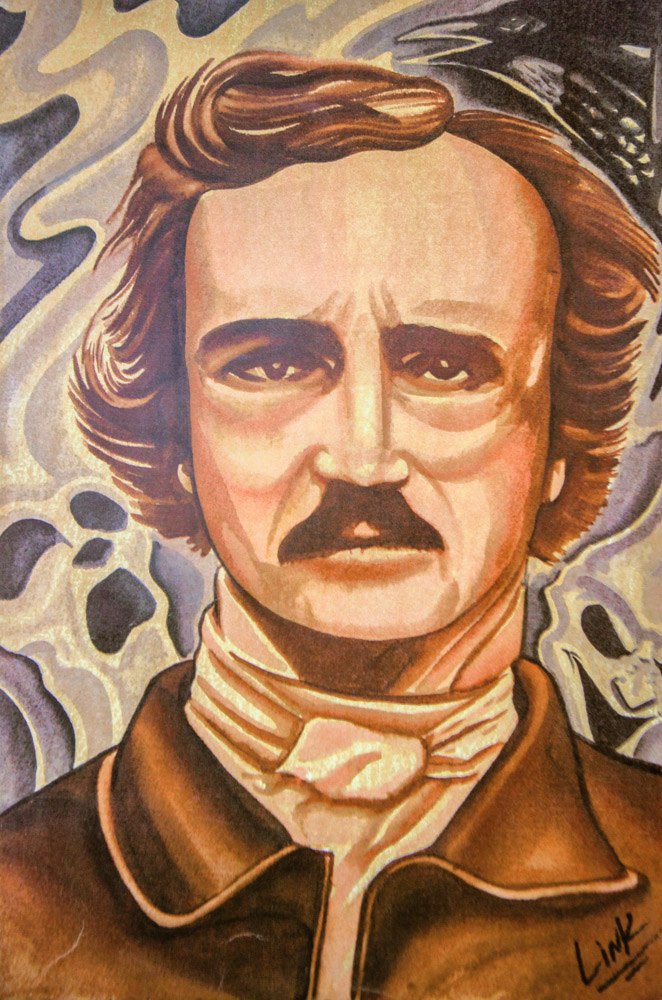 Charles Johnson painting of Edgar Allen Poe