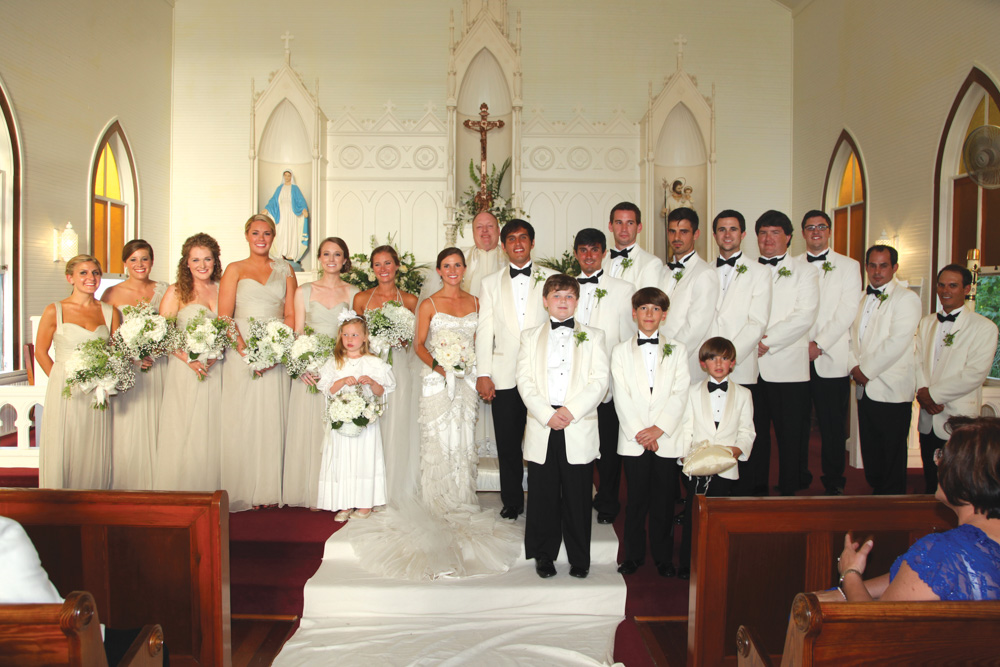 Wedding party in the church