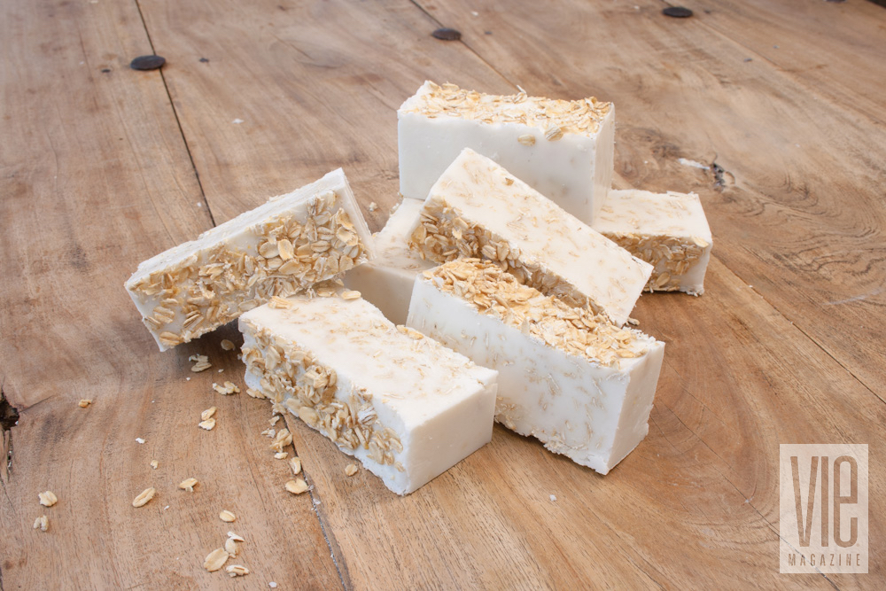 Homemade oatmeal soap