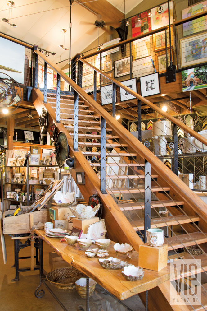 Stairs inside Lyons Share Gallery, Fairhope Alabama