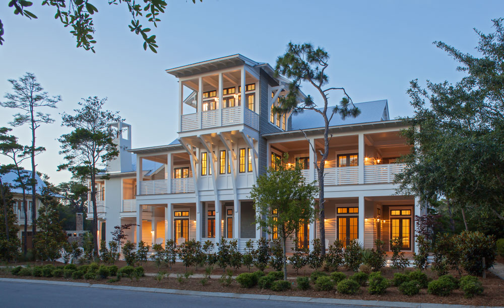 Gulf coast home with balconies