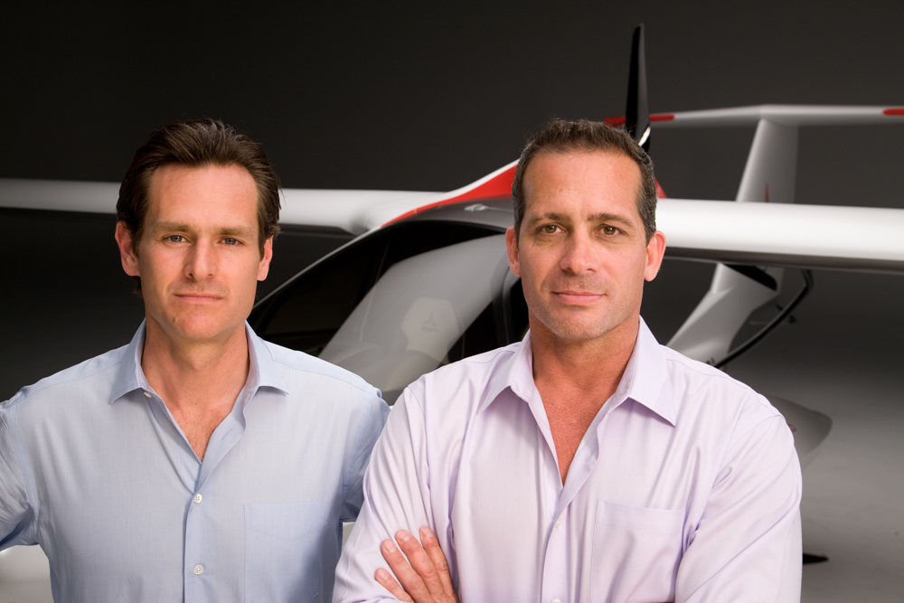 (Left) With an MS in Product Design from Stanford and an AB in Economics from harvard, ICON Aircraft cofounder Steen Strand is particulary well suited for the position of COO. (Right) ICON Aircraft founder and CEO Kirk Hawkins, a former USAF F-16 pilot, holds a BS degree in Mechanical Engineering from Clemson University.