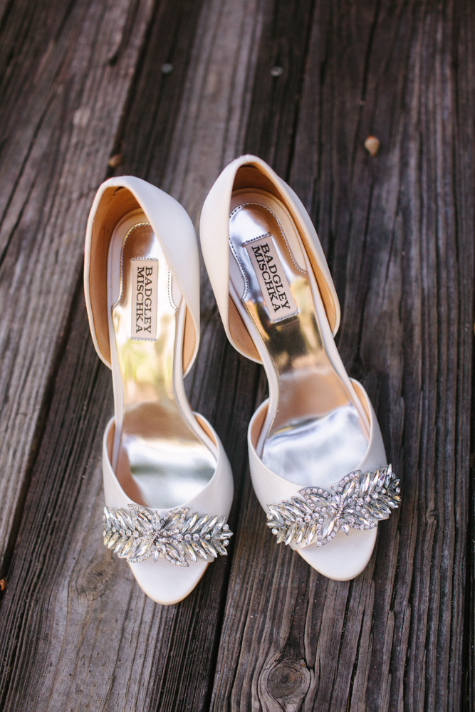 Bride, Jennifer Goffs wedding shoes