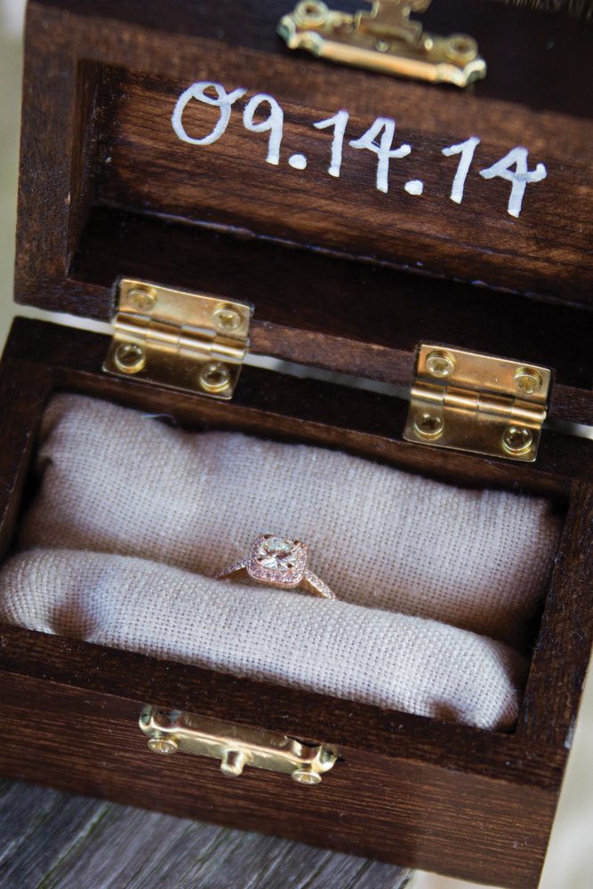 Wedding ring in small box
