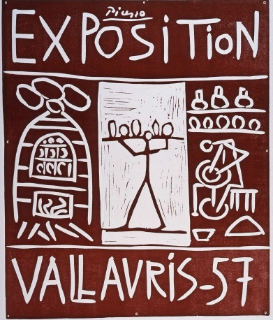 Vie Magazine Exposition Vallauris, Pablo Picasso – Linocut in colors (1957)