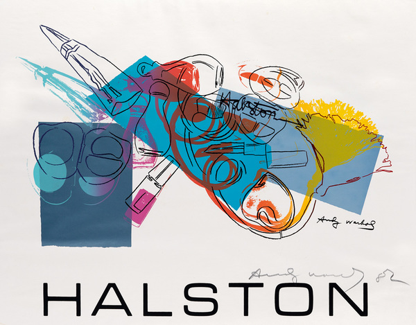 Vie Magazine Halston Advertising Campaign Fragrance and Cosmetics, Andy Warhol Color screenprint 1982