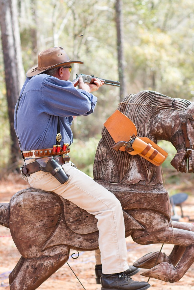 Different props, including “Pokey” the horse, are used to facilitate the story for each shooting stage.