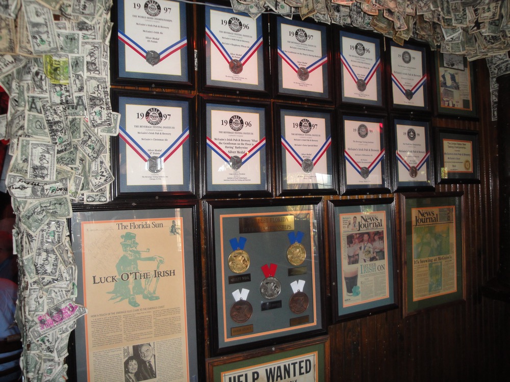 The Wall of Fame at McGuire’s Brewery