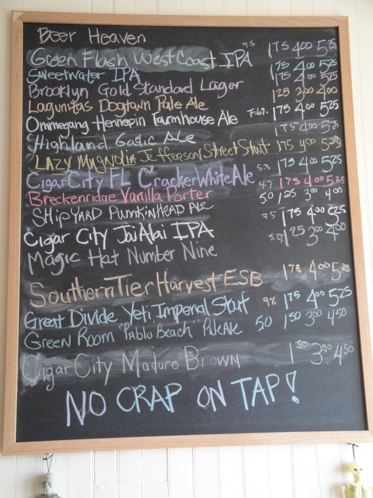 The Tap Room’s unique, frequently changing beer menu