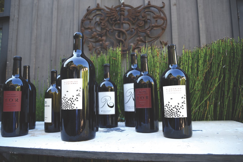 Bottles of wine for wine tasting in Napa Valley 