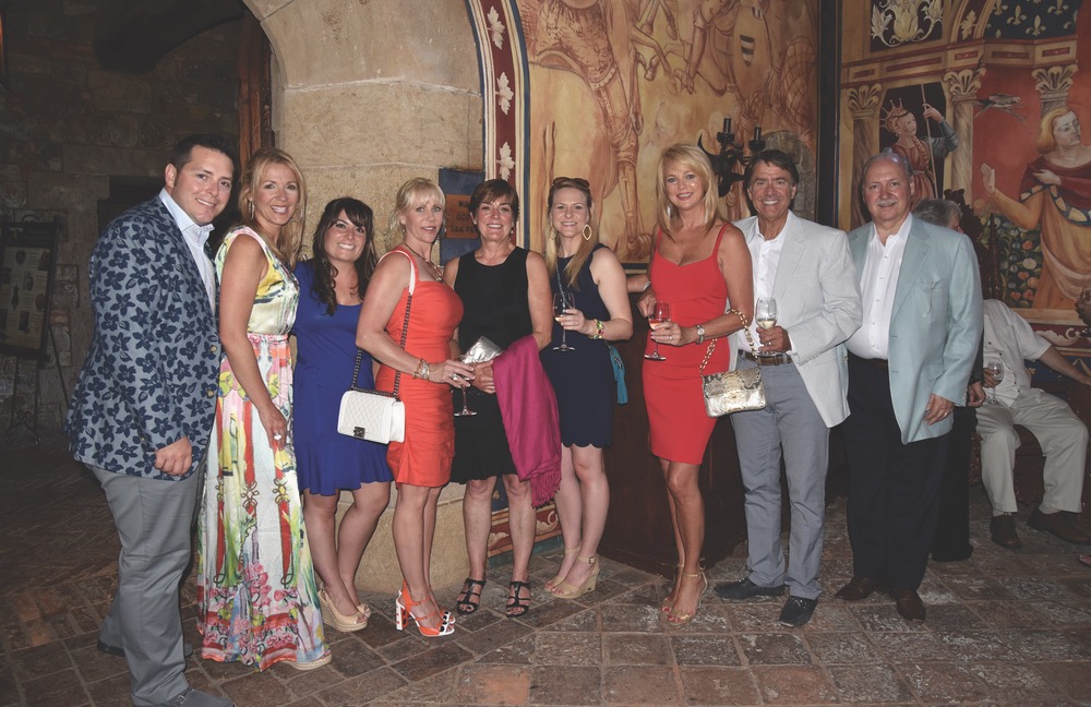 Group in banquet hall of Castello di Amorosa 