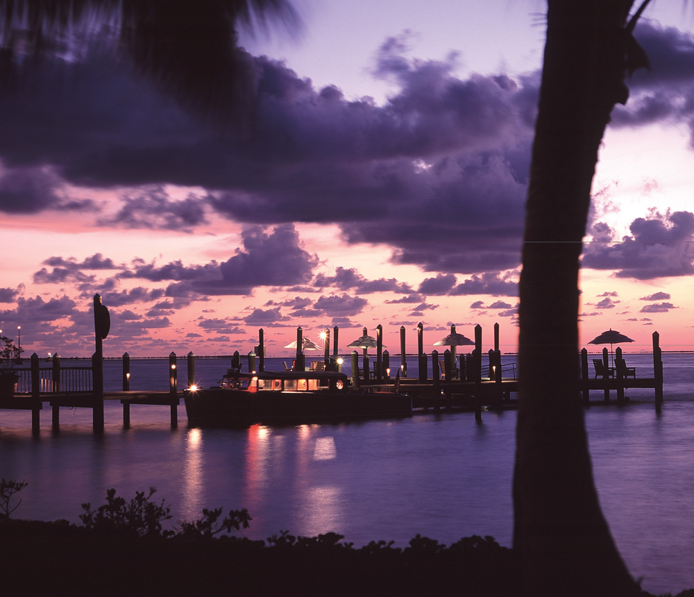 Little Palm Island sunset view dock