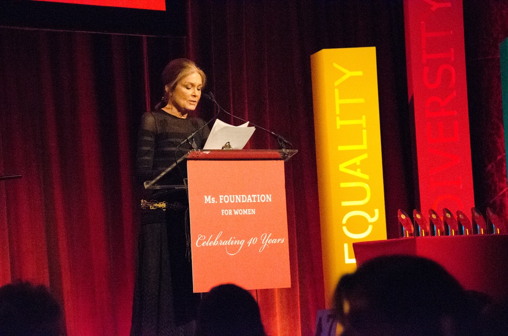 Gloria Steinem tells of the struggle for rights from humble beginnings at the Ms. Foundation’s Gloria Awards