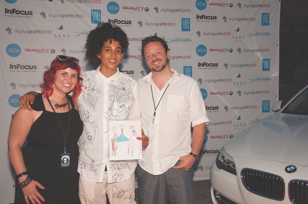 DG Artists Holly Danger and Shantell Martin with Jeff Schram