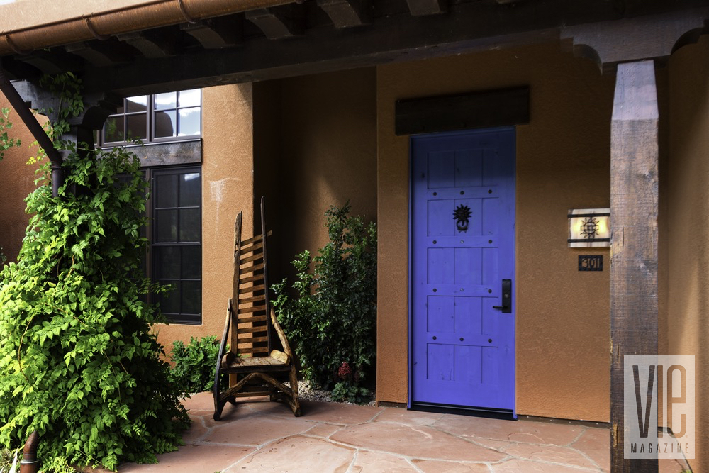 Blue Door to Hotel Room At The Gateway Canyons Resort And Spa 