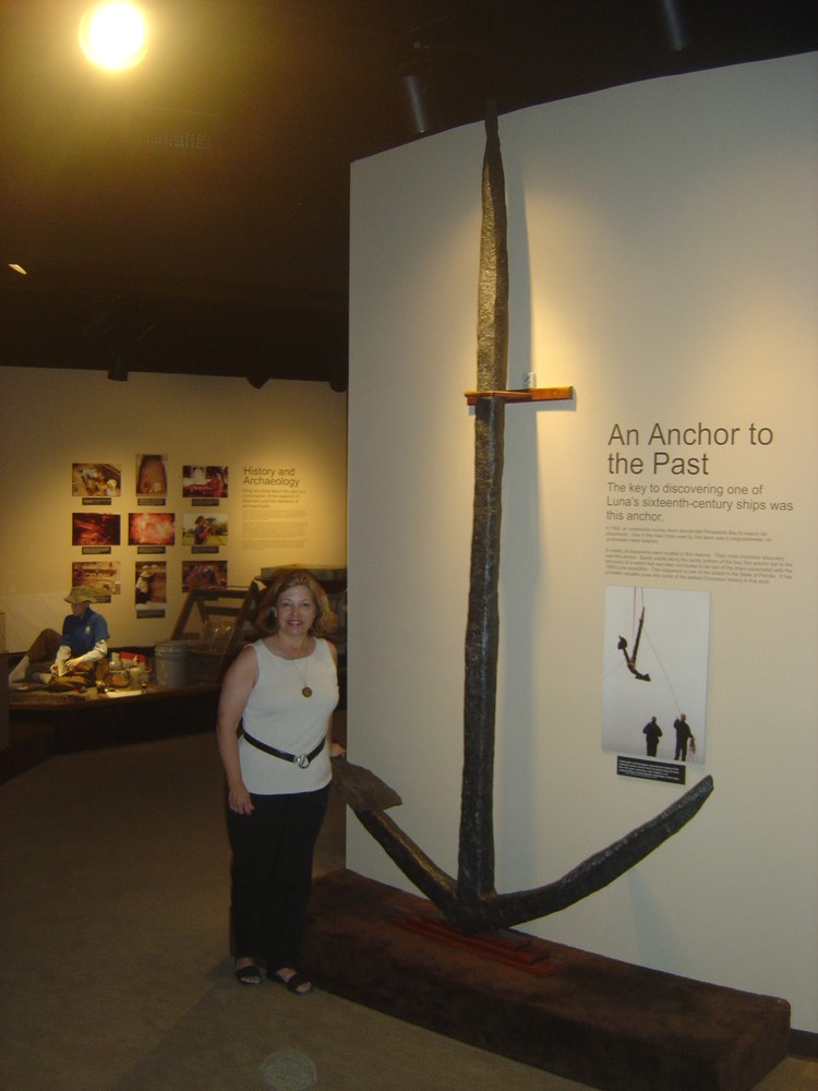 An Anchor from the Tristan de Luna ship displayed at the T.T. Wentworth Jr. Florida State Museum in Pensacola.