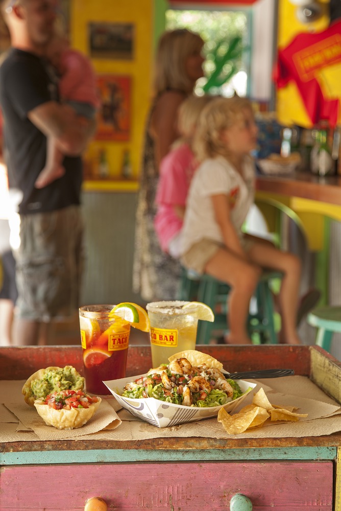 White Fish Tacos Packed With Flavor and Dressed With A Zesty Topping Are Served With Ice Cold Drinks