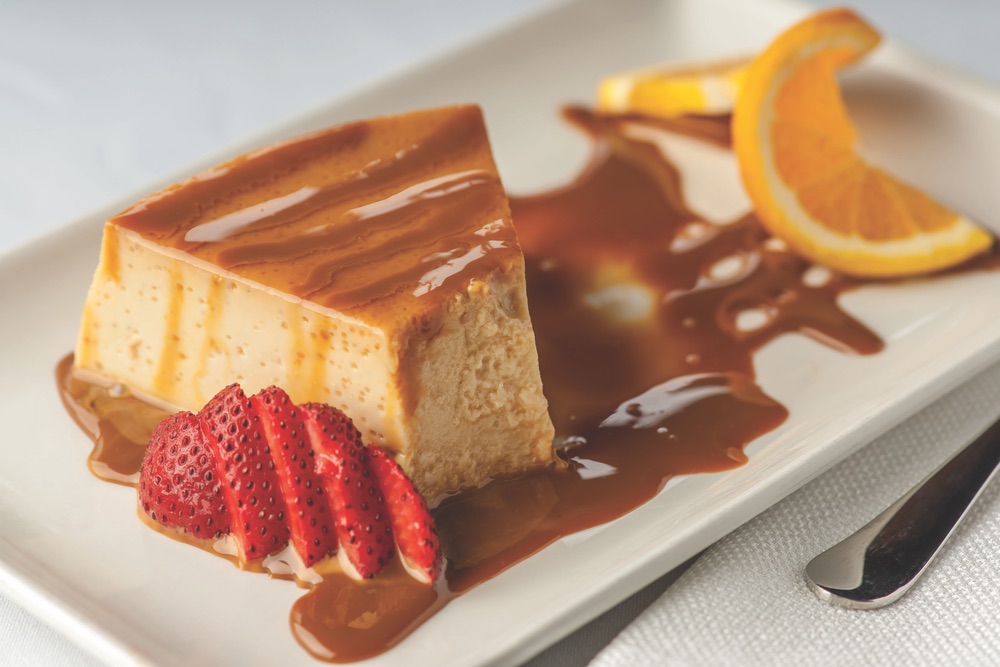 Delicious Creamy Flan Drizzled With Caramel By Cantina Laredo