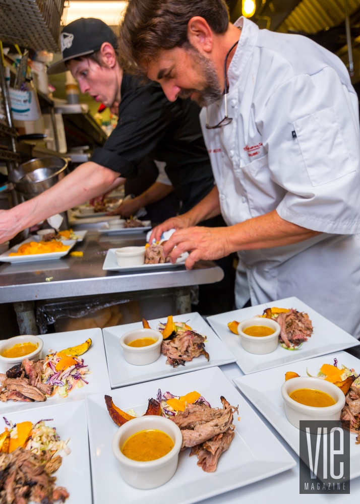 Chefs Of Jackson's Steakhouse Beautifully Plating Pulled Pork