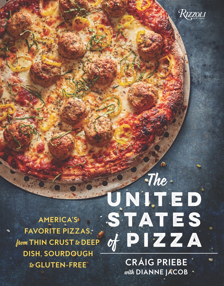 The Cover of The United States Pizza Featuring A Rustic Meatball Pizza On Cook Book