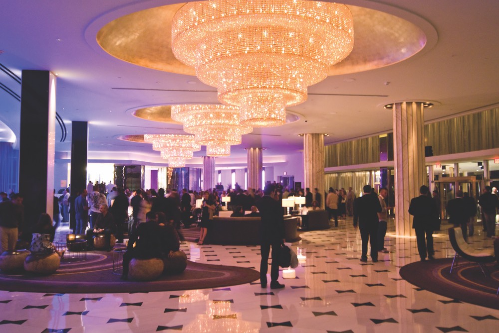 The lobby of Fountainbleau