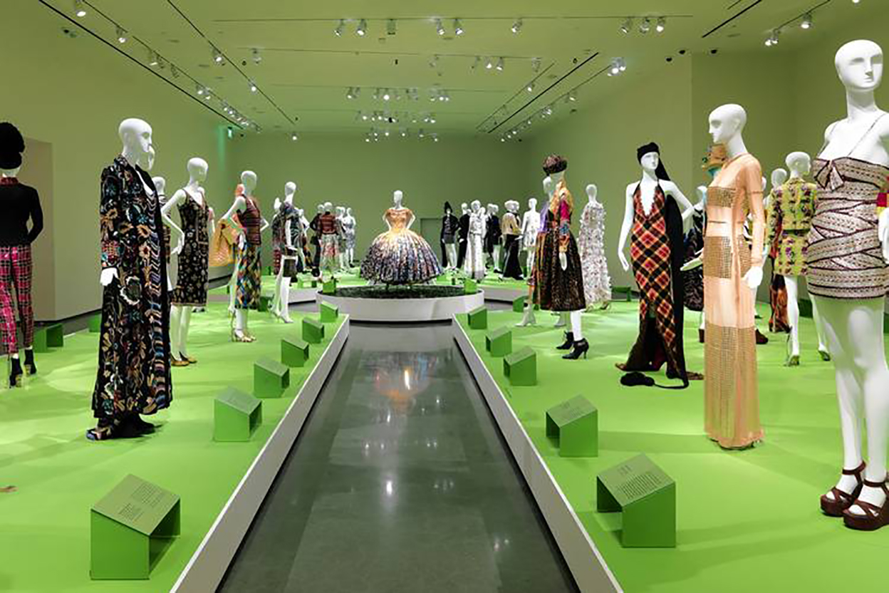 A Walkway Down A Gallery Of Todd Oldham's Greatest Fashion Designs At The RISD Museum