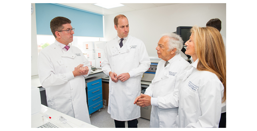 Prince WIlliam and Ralph Lauren Speaking To Medical Researchers At Ralph Lauren Centre For Cancer