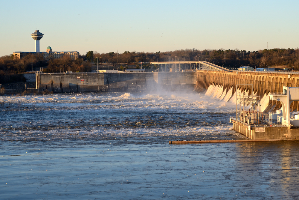 Wilson Dam and the Renaissance Tower Florence Alabama Architecture Hometown