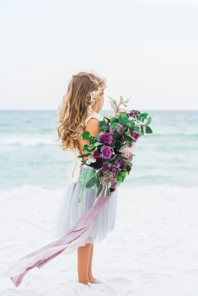 Pure7 Studios Styled Wedding Shoot flowers beach