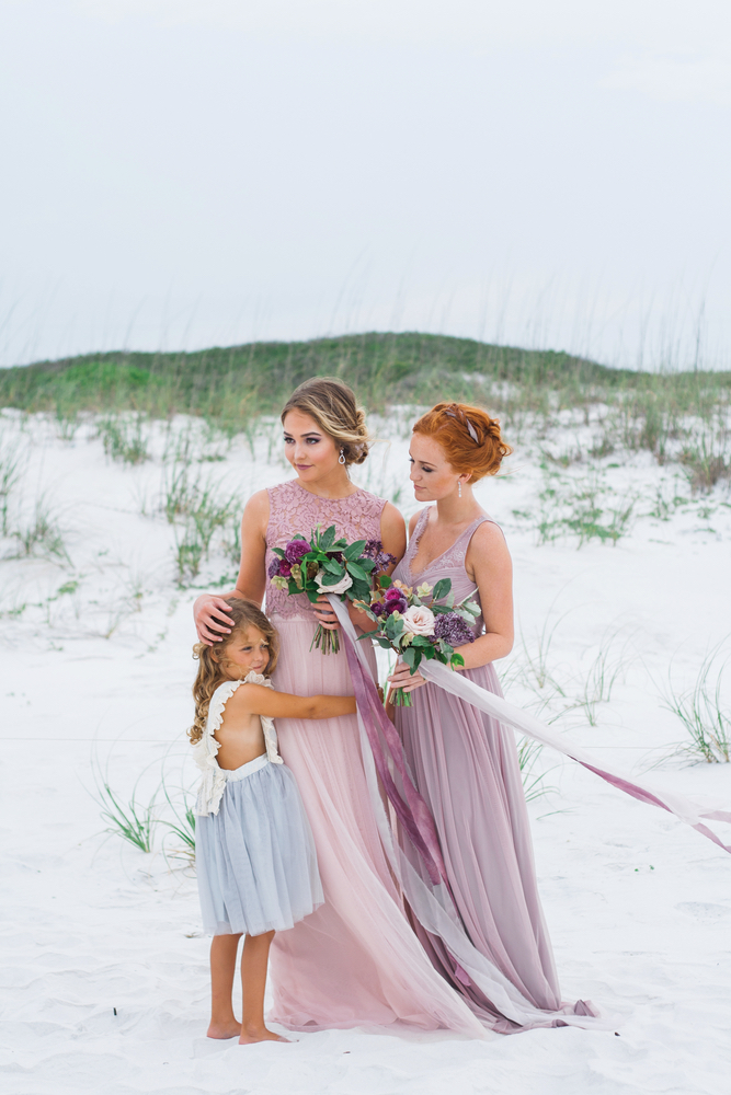Pure7 Studios Styled Wedding Shoot bridesmaids beach