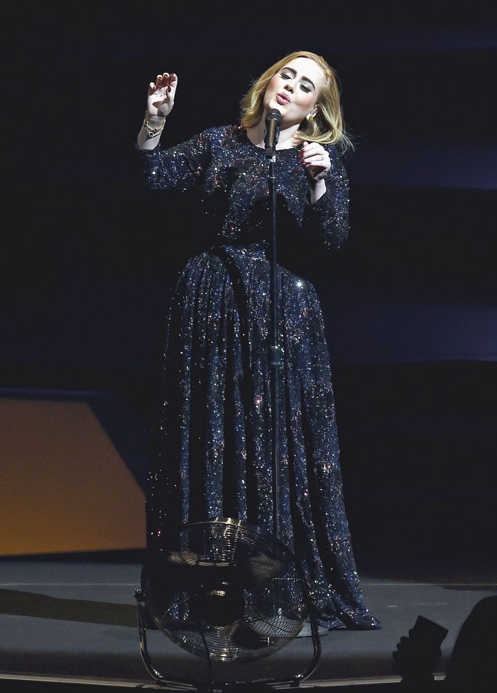 Adele on her North American Tour in Los Angeles celebrity performance soulful songstress