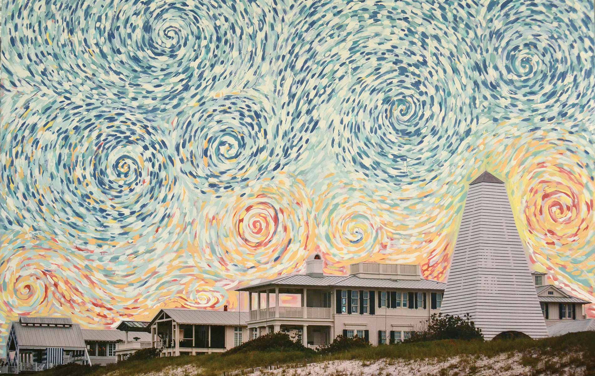 Andy Saczynski and Ryan Manthey collaborative painting Seaside Swirls artists photography paint