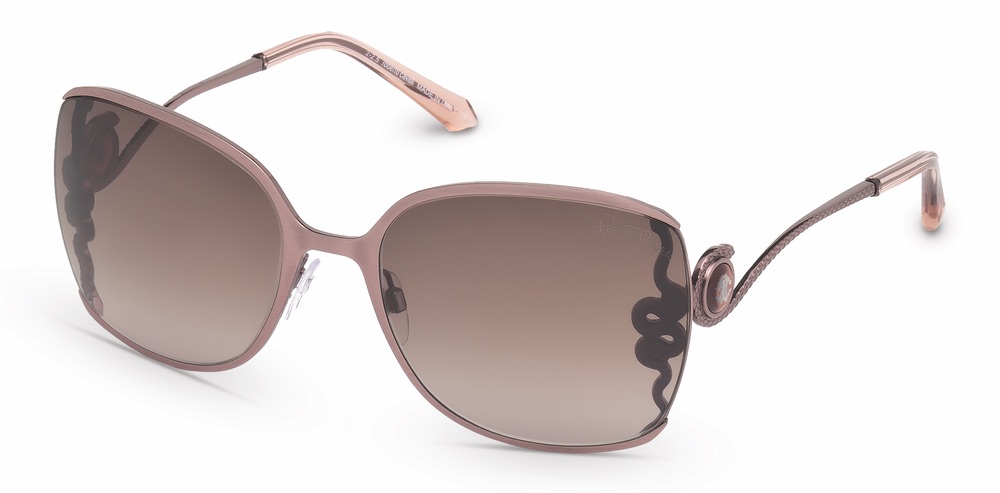 C'est La VIE Curated Collection Enchanted Garden Party Roberto Cavalli Oversized Square Sunglasses with Iconic Snake Motif