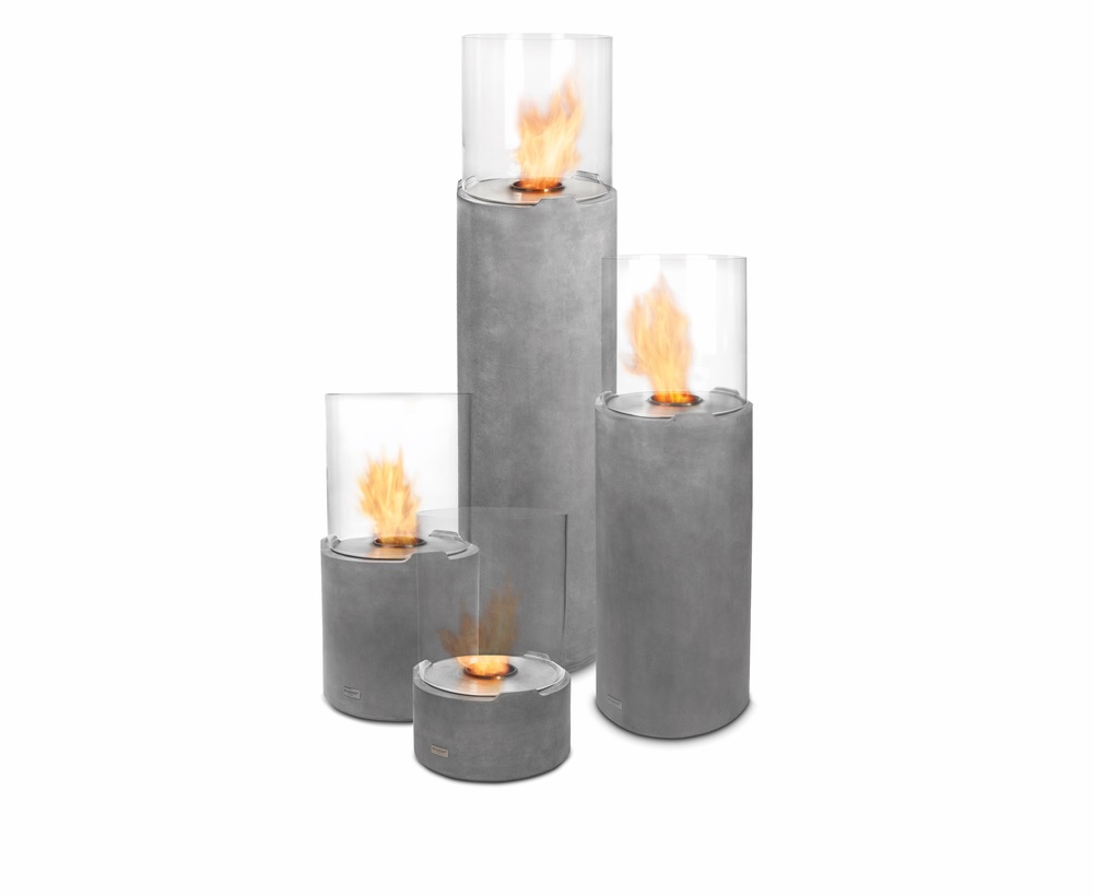 C'est La VIE Curated Collection Enchanted Garden Party Cylindrical 35-Inch Lighthouse Fireplace Cudesso