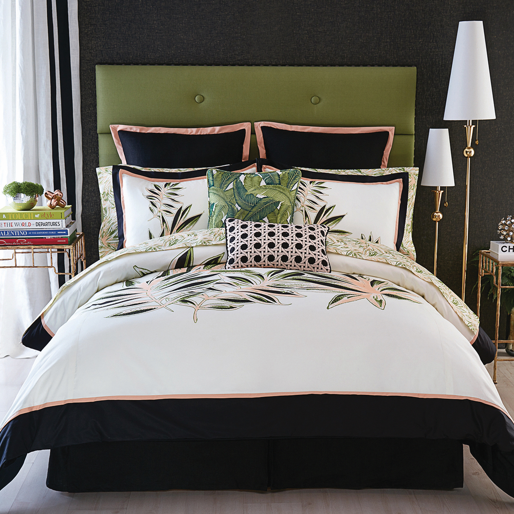 Christian Siriano and Brad Walsh Connecticut Home Bed Bath and Beyond bed set floral print design interior