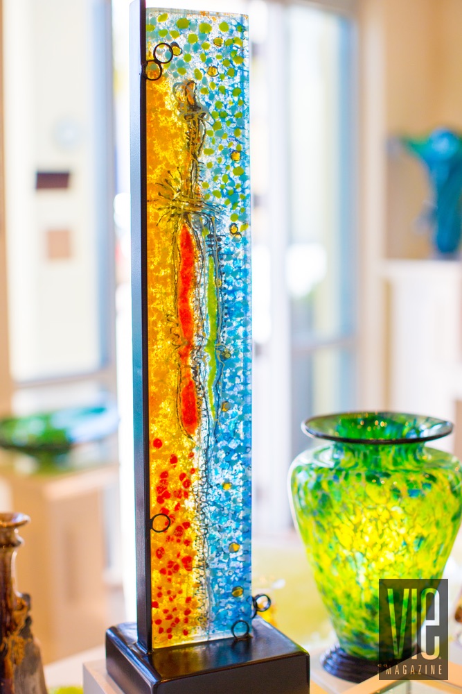 Colorful handblown glass art Fusion Art Glass