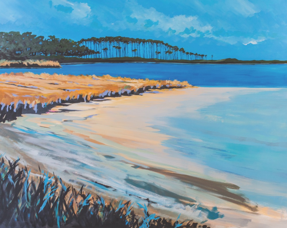 Western Lake painting Gordie Hinds beach artist art in its place