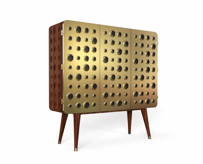 Monocles Brass Bar Cabinet modern furniture cest la vie the sophisticate 2016