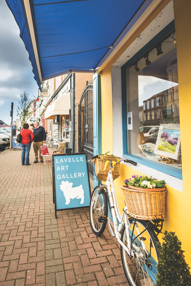 Today, Clifden’s Main Street boasts colourful shops, galleries, pubs, cafes, and more.