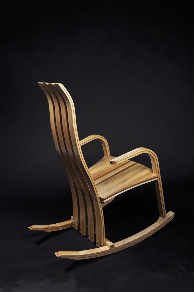 Drift, Rocking Chair with Ash and Cherry by Robert Gorman, Kilkenny Photo by Geraldine O’Brien