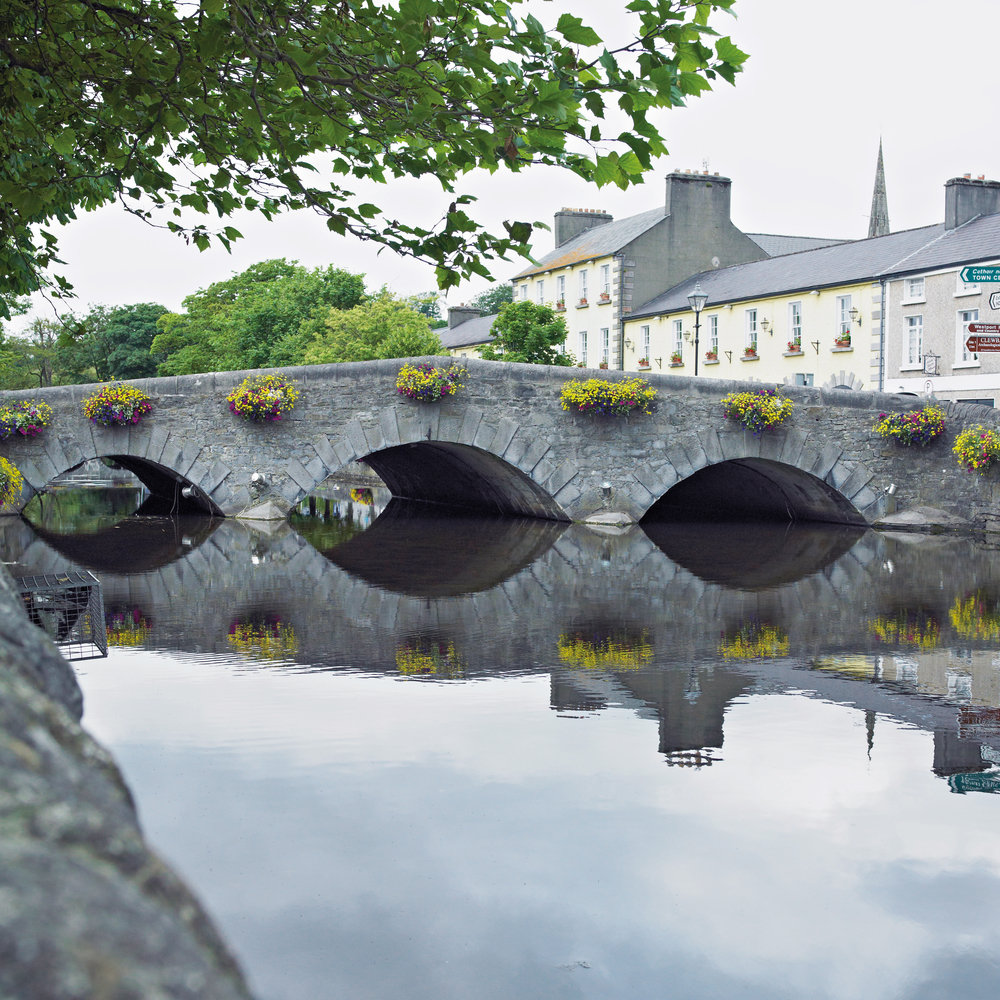 Carrowbeg River flowing through Westport's city centre Connemara Life 2016