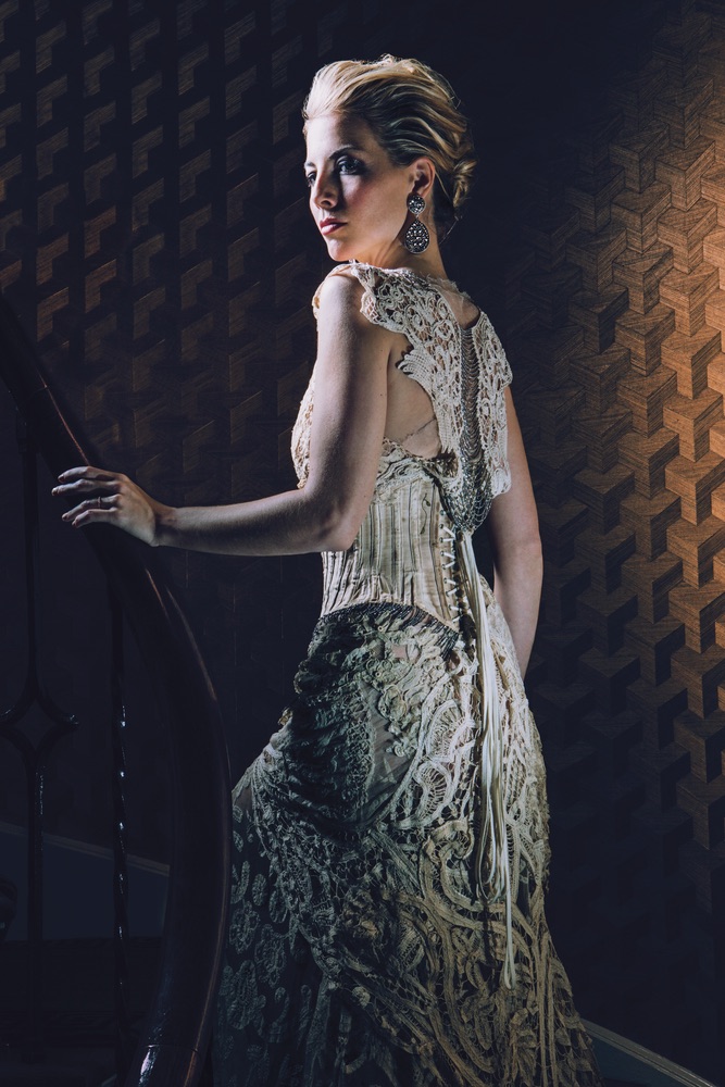 Morgan James donning a beautiful gown by New York-based designer Mimi Prober Sophisticate Issue