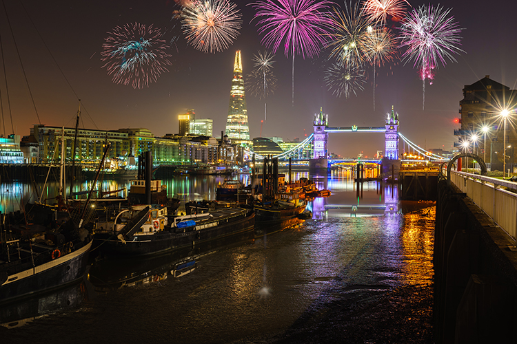 London New Years Eve Celebration Fireworks