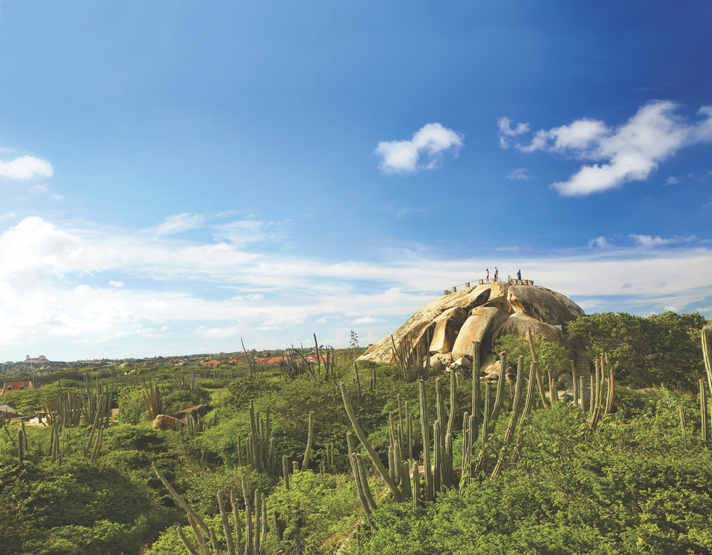 The Casibari Rock Formations, located in the island’s desert region, are a must-see. These unique formations of tonalite rock offer scenic hiking and, from the top, incredible panoramic views.