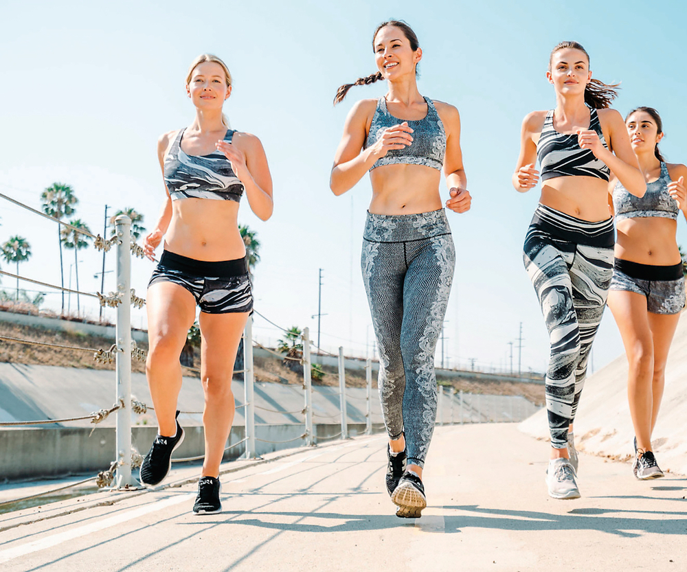 Lululemon’s wide array of sports gear and loungewear includes yoga and running pants and shorts, sports bras, swimwear, cold weather gear, accessories, and more for women and men. Photo courtesy of Lululemon.