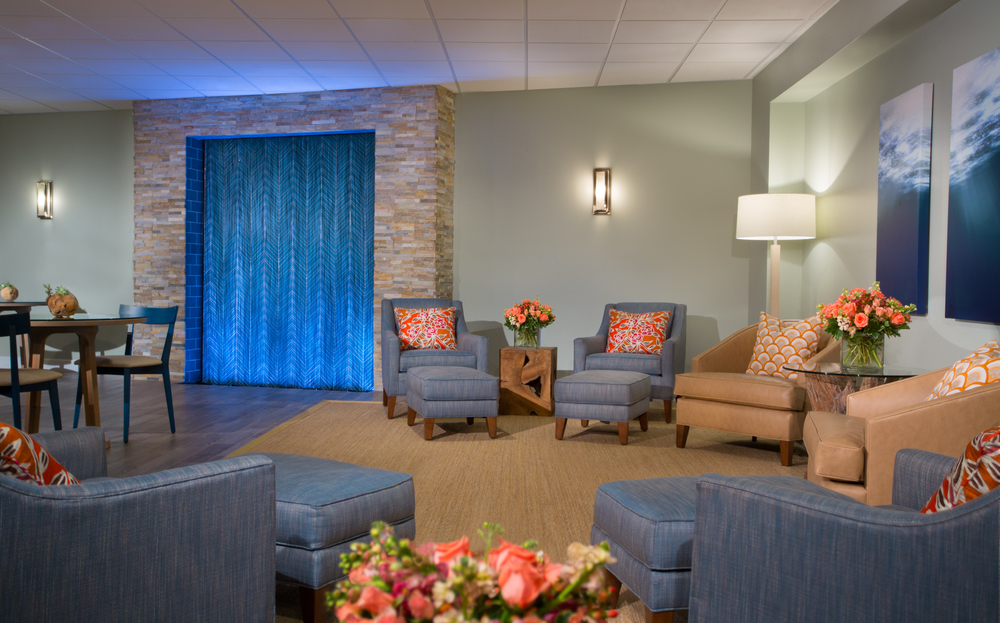 Lounging room at Serenity by the Sea Spa in Miramar Beach, Florida