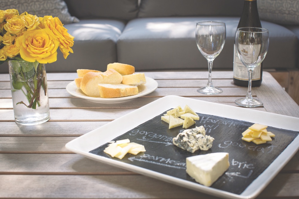 DIY Chalkboard cheese platter